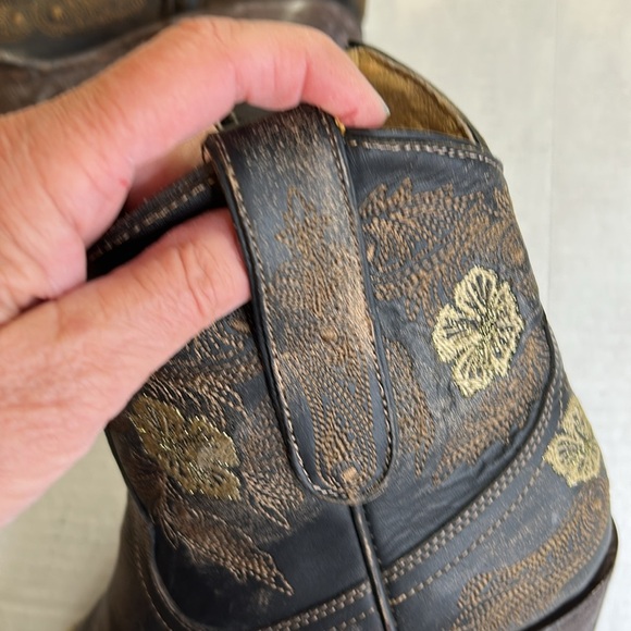 OLD GRINGO 326 LAUREL RUSTIC BEIGE COLOR DARK BROWN OLD SOLES SZ 8B - Picture 11 of 16